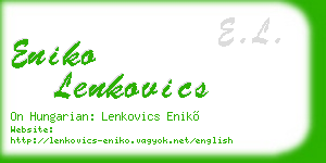 eniko lenkovics business card