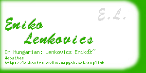 eniko lenkovics business card